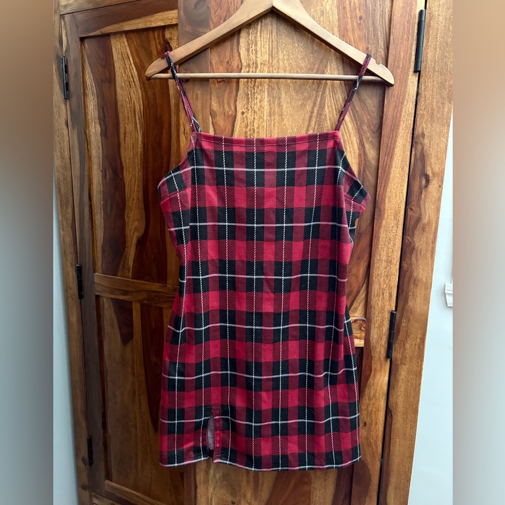 Plaid mini dress